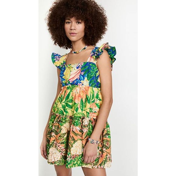 Farm Rio
Caipirinha Tiered Cotton Minidress - Picture 1 of 10